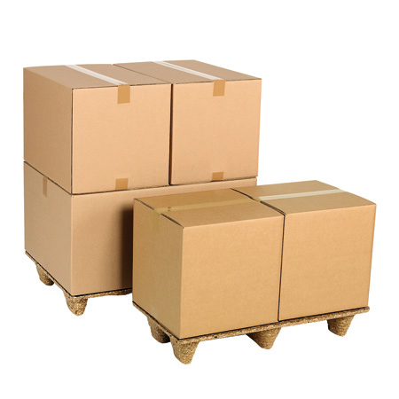 Modulaire dozen Optimale logistiek, dozen die niet buiten de pallet uitsteken.